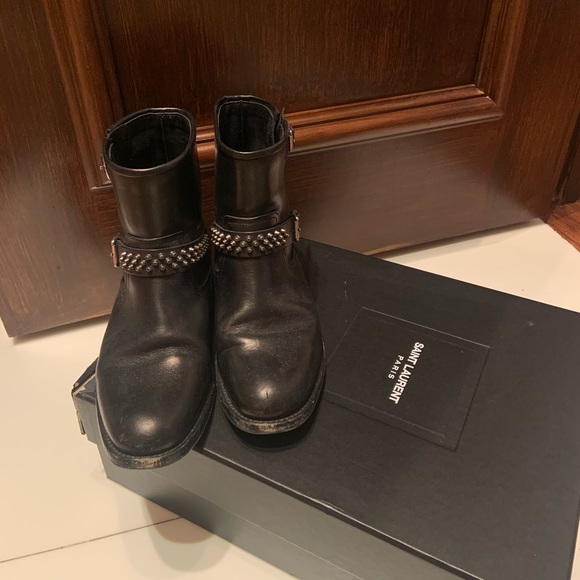 Black Saint Laurent booties with box!! - Picture 6 of 6